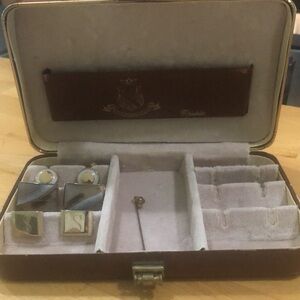 Vintage Shields Men's Jewelry Box & Jewelry